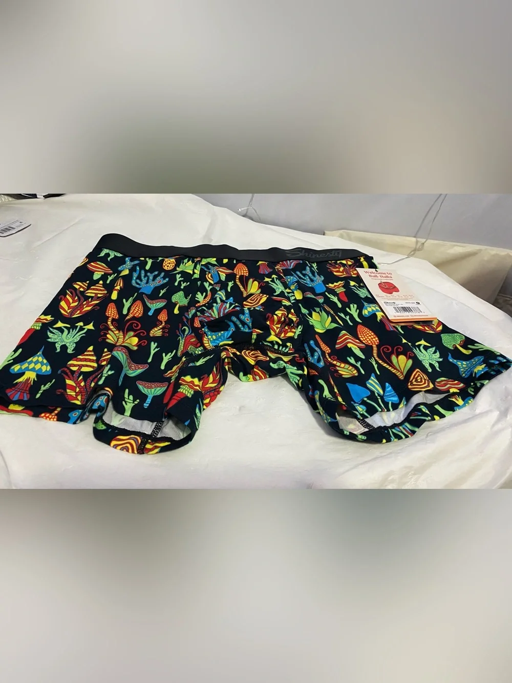 Men’s Navy Multicolor Printed Swim Bottoms